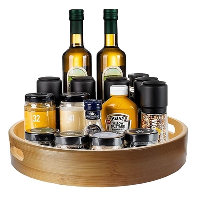 10 ιντσών μπαμπού Lazy Susan Turntable για την κουζίνα counter top λειτουργικό και σχεδιασμό