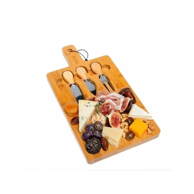 ΗΠΑ Αποθήκη Μπαμπού Charcuterie συρτάρι επιφάνειας Σετ με μαχαίρια και τεμάχια κόψιμο