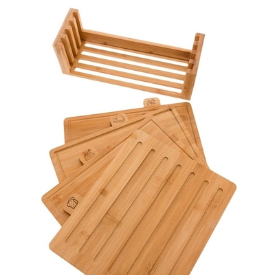 BAMBOO Sublimation Luxury Extra Large 4 Pcs Τεμαχιστό Μπλοκ έξυπνη κουζίνα Τεμαχιστό Σετ