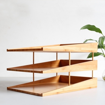34x25x6cm Βαμβάκι Stackable File Tray Πολυεπίπεδο οργανωτής αποθήκευσης γραφείου